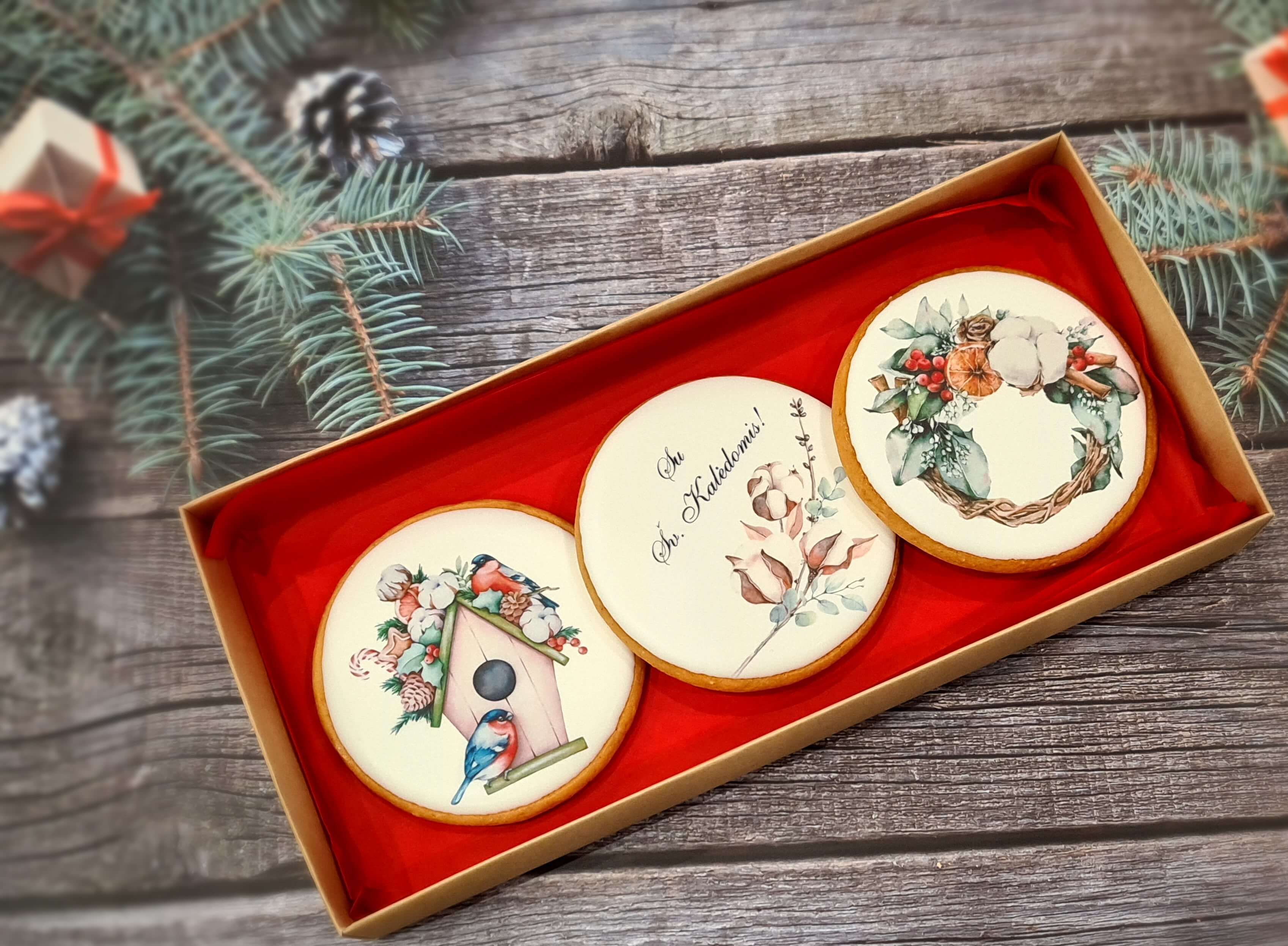Dekoruoti imbieriniai sausainiai „Kalėdos“ 6