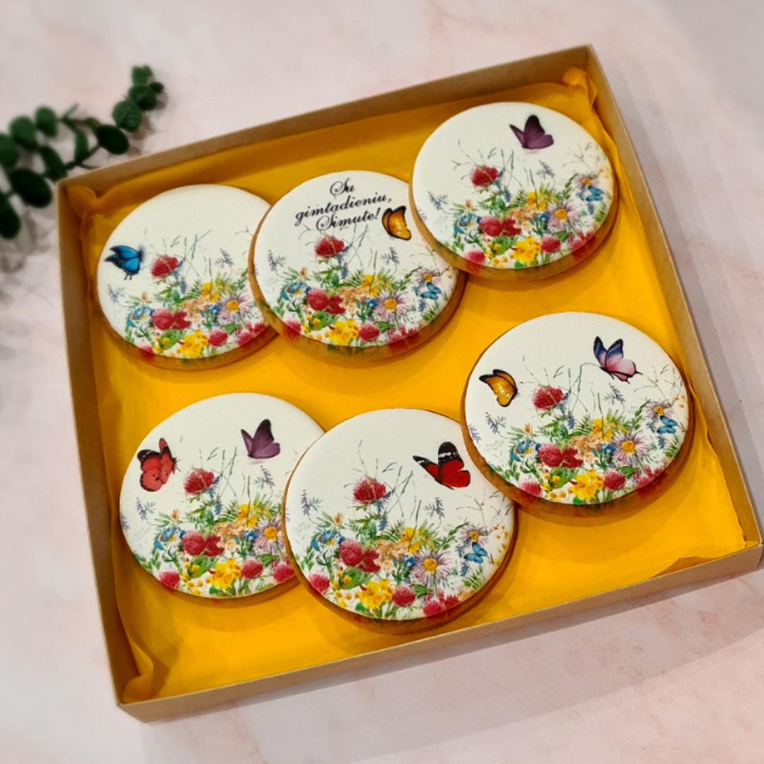 Dekoruoti imbieriniai sausainiai "Laukų gėle - 1"