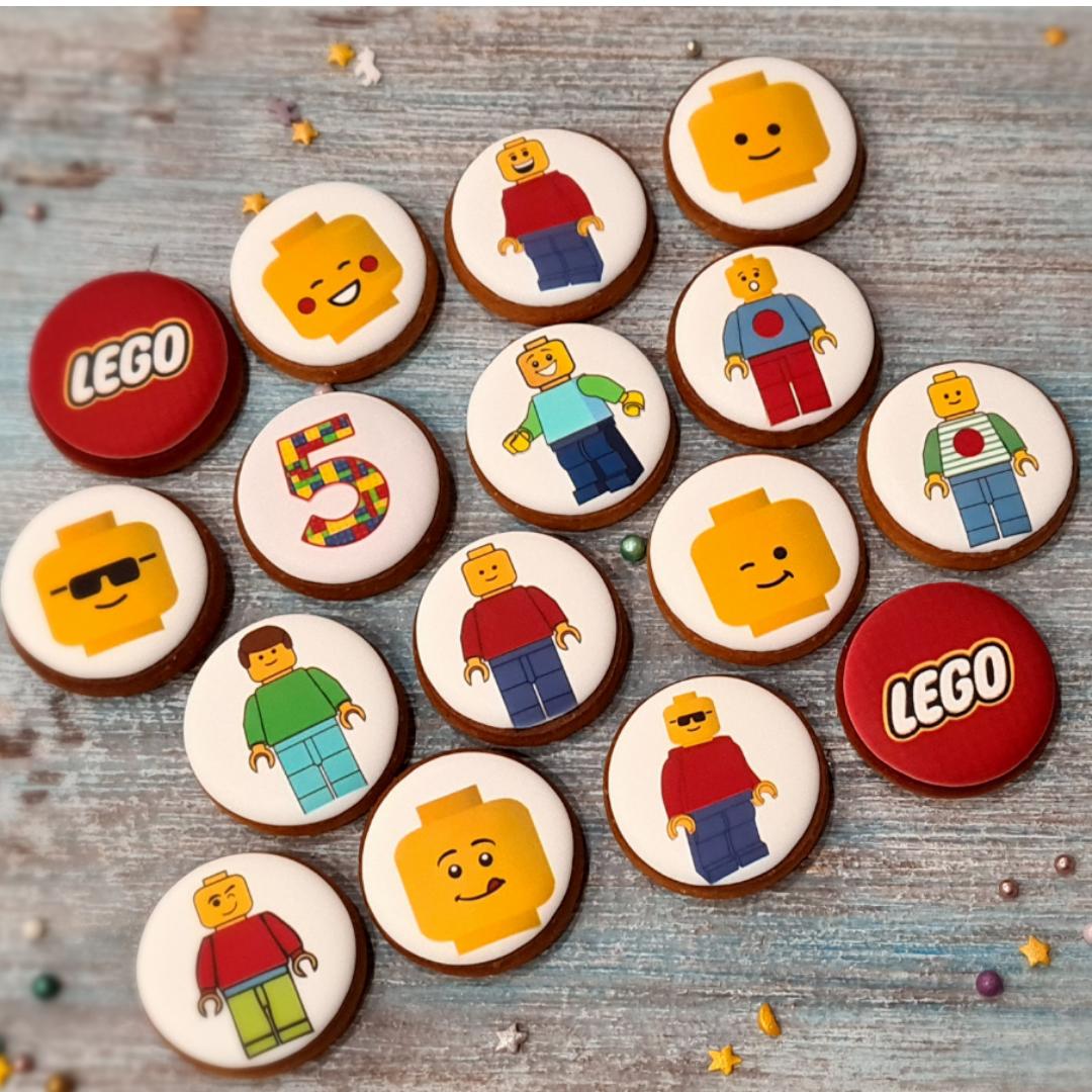 Dekoruoti imbieriniai sausainiai "Lego"