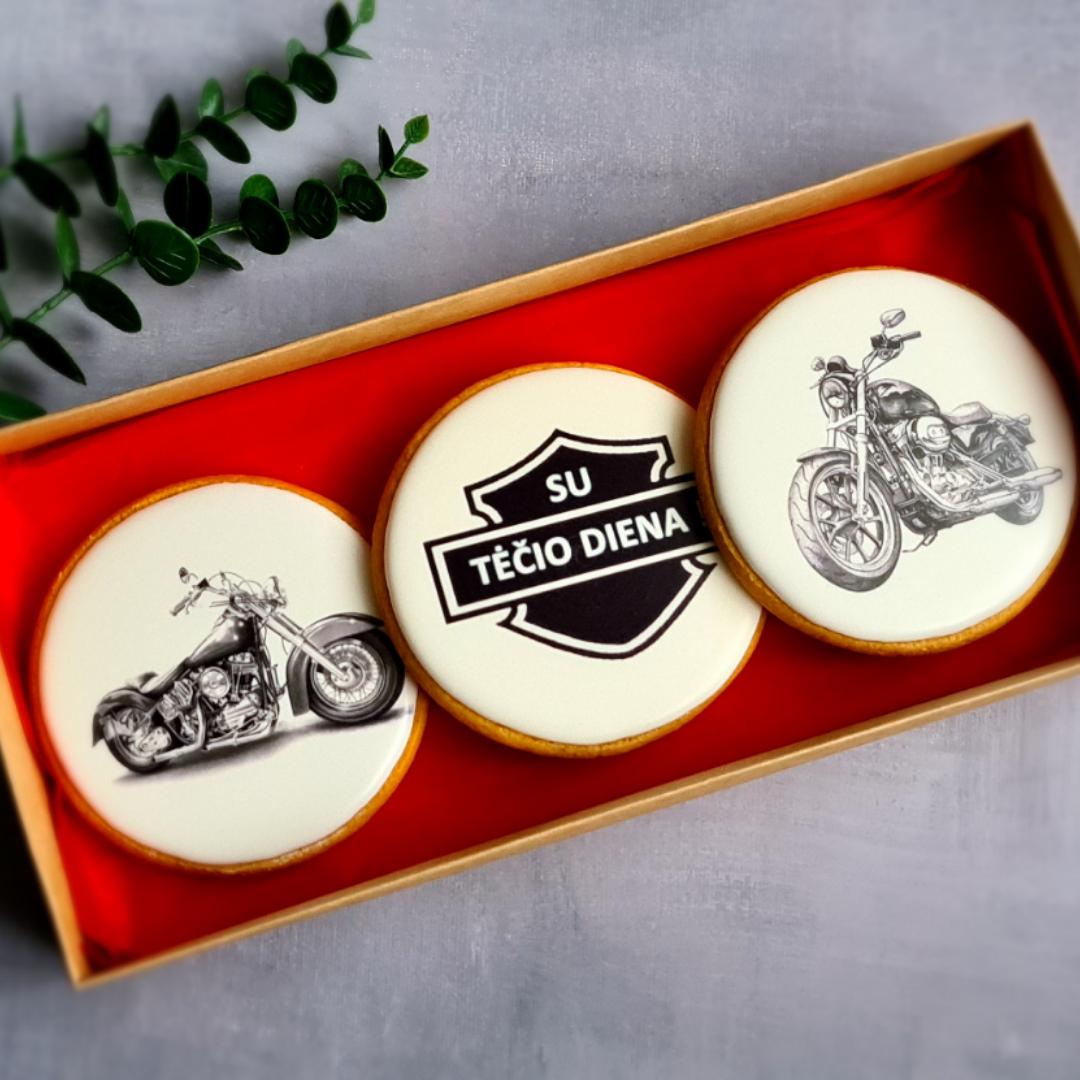 Dekoruoti imbieriniai sausainiai "Moto Tėtis"
