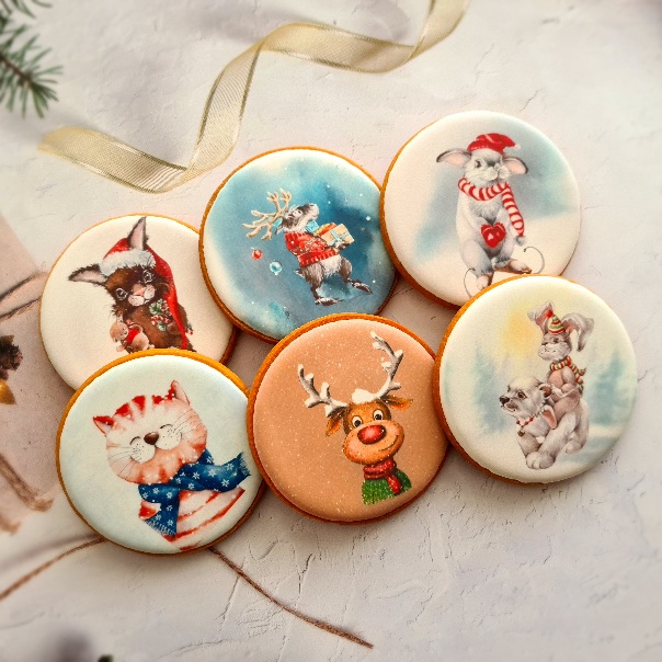 Dekoruoti imbieriniai sausainiai "Kalėdos" 26
